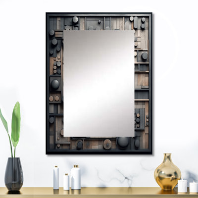 Cubic Geometric Dreams II - Modern Rectangular Wall Mirror