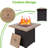 Javohn Square Stainless Steel Propane Smokeless Fire Pit Table