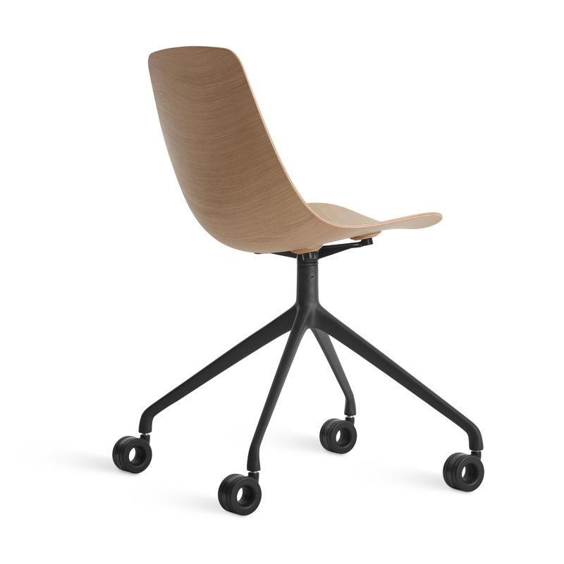 Clean Cut Task Chair, White Oak/Black