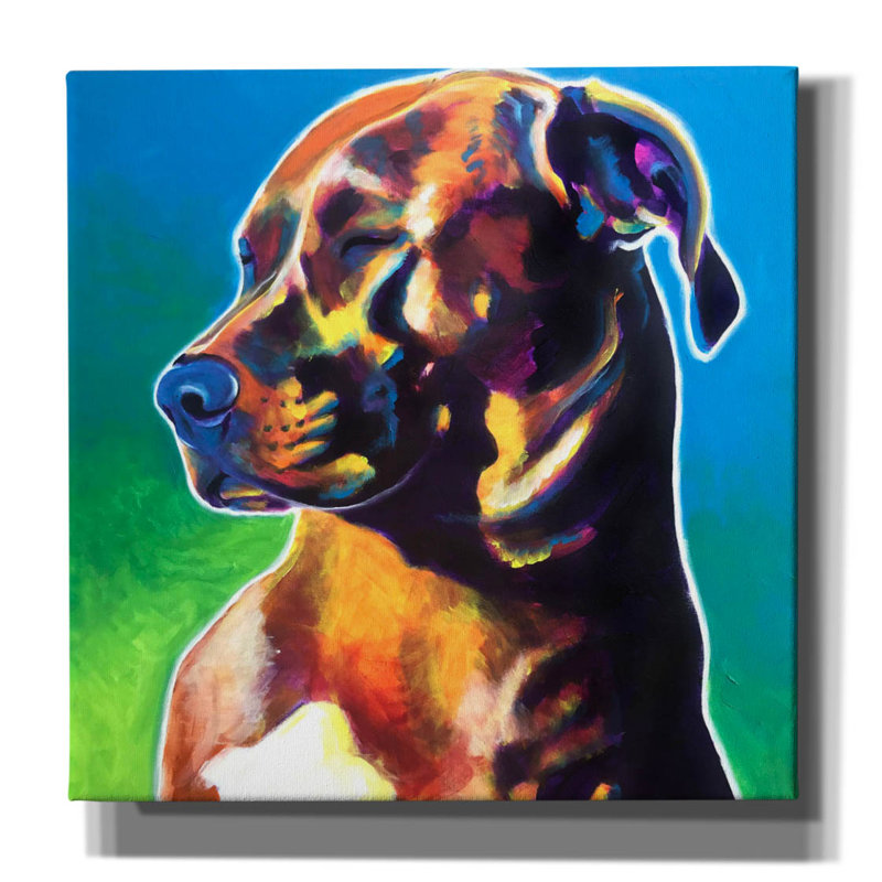 «Pit Bull - Twyla» par Dawg Painter, H 26 po x l 26 po x P 1,5 po