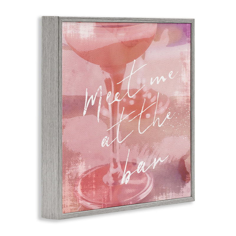 Rendez-vous au bar Martini, estampe numérique encadrée par Graffi *ee Studios, Estampe numérique Farmhouse, H 17 po x l 17 po