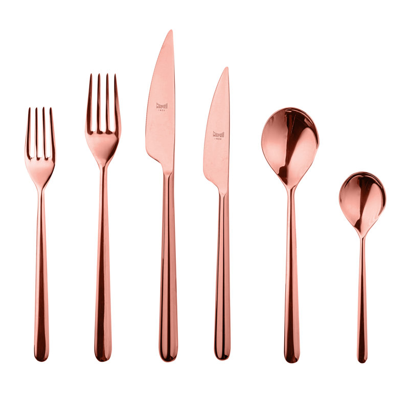 Ensemble de couverts Linea - 36 pièces - Bronze, Bronze