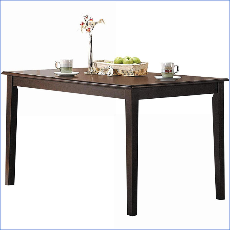 Tables de salle à manger | Mesa de Comedor, table transitionnelle espresso en bois brun foncé 48 po pour petits repas de famille | Rectangle