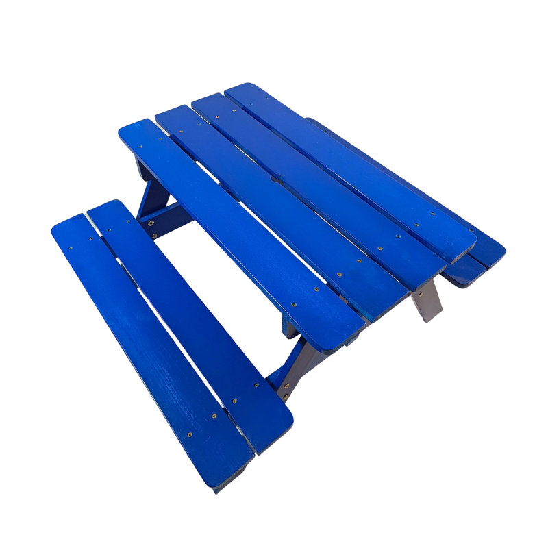 Meuble bleu en bois massif - Parfait pour les jeux à l'intérieur et à l'extérieur