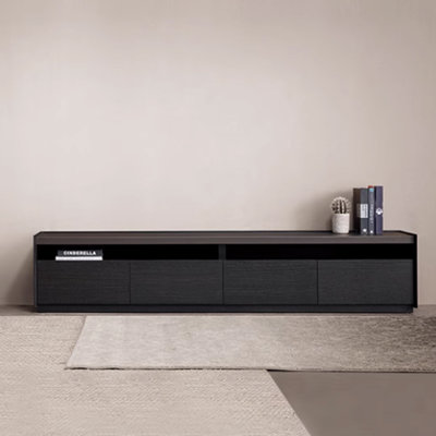 Minimalist style Modern simple black TV cabinet