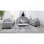 Fauteuil d'appoint à accoudoirs roulés gris