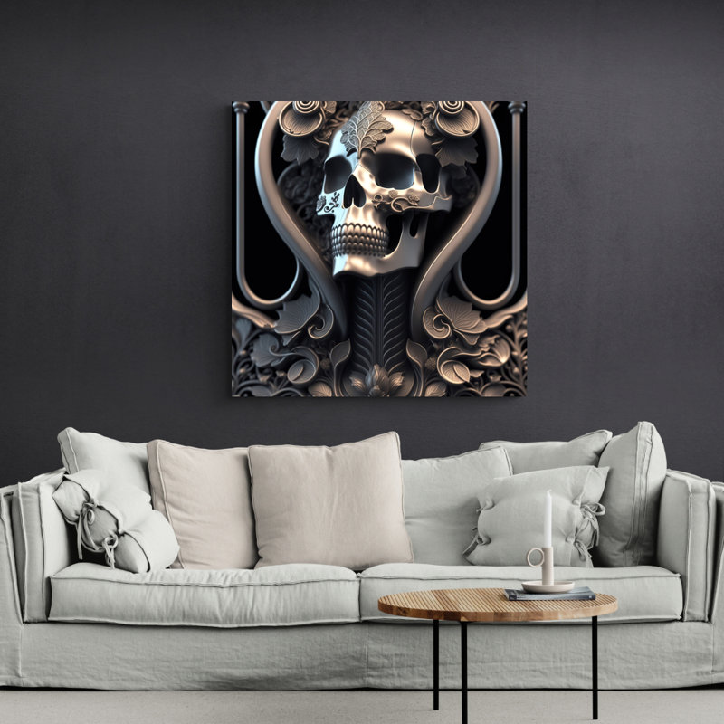«Empress Skull» par Stephen Chambers - Photographie sur toile tendue, H 15 po x l 15 po x P 1,5 po