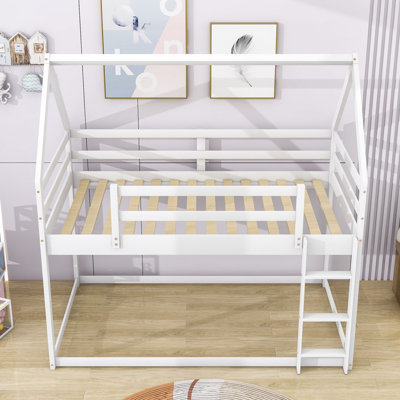 Lit superposé simple en bois avec échelle Hannasville