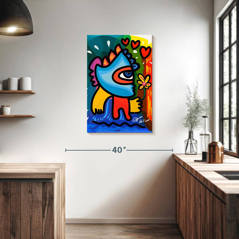 Kelan Flower Graffiti Man, 36" H x 24" W