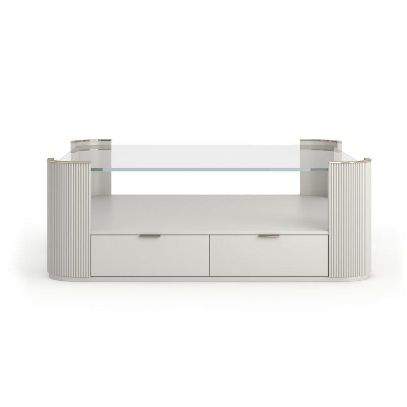Love Glass Top Single Coffee Table