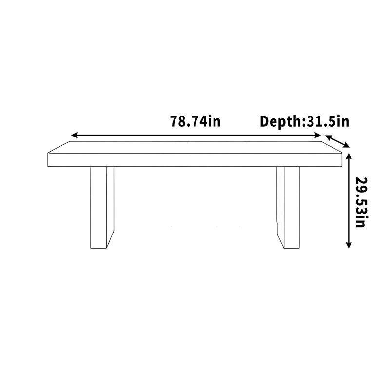 Bureau, salle d'étude, ordinateur personnel, bureau, H 29,53 po x l 78,74 po x P 31,5 po