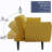 Kuebbing 74'' Velvet Convertible Sofa-162008042