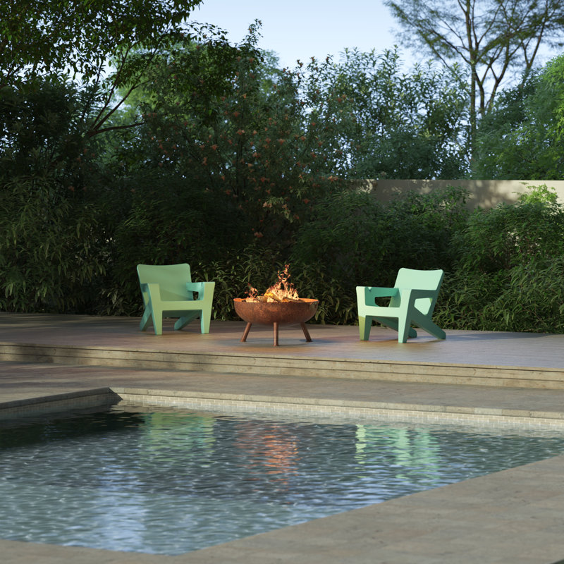 Bask Outdoor Lounge Chair, Seafoam Green