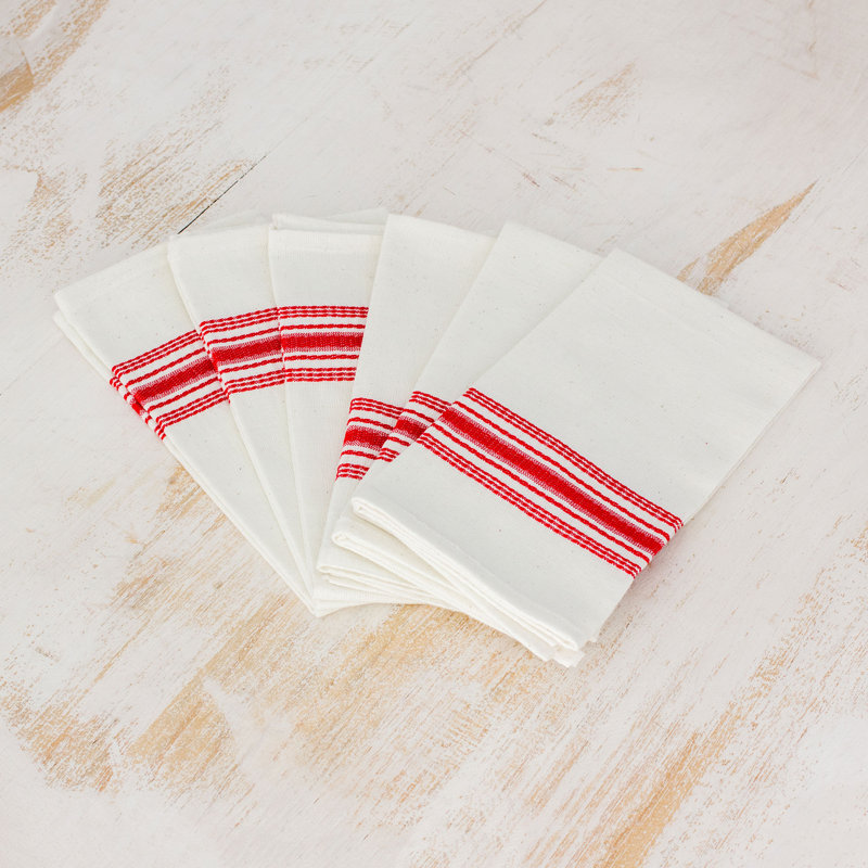 Cotton Striped Square Napkin