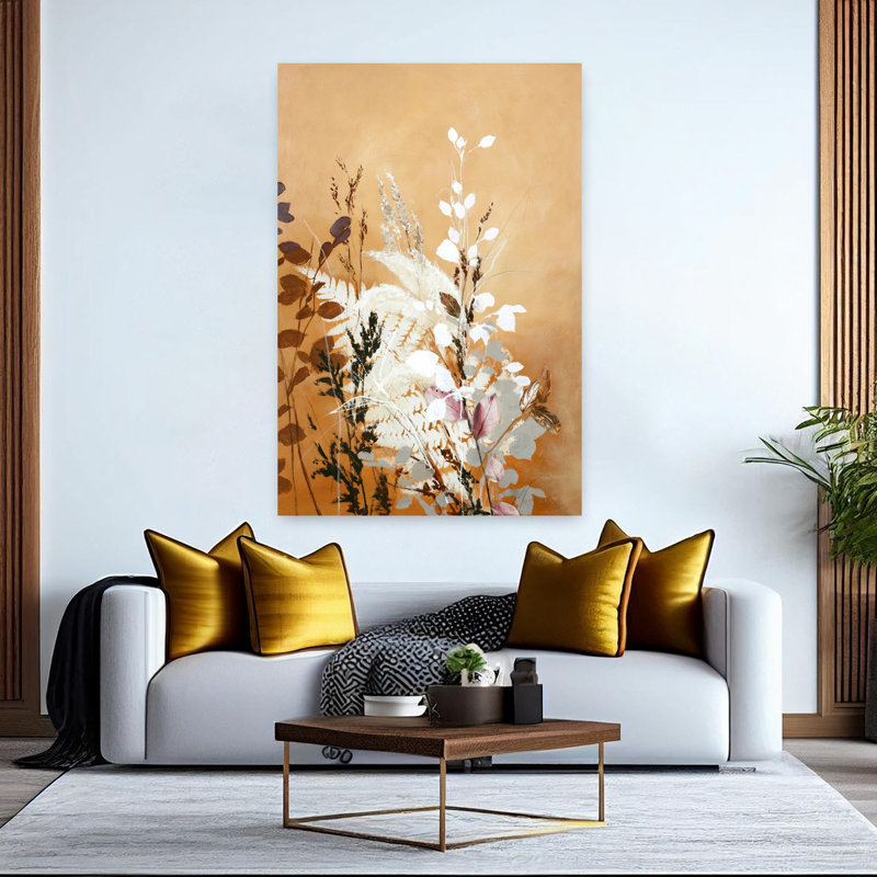 Feuilles lumineuses 5, art contemporain abstrait, H 60 po x l 40 po