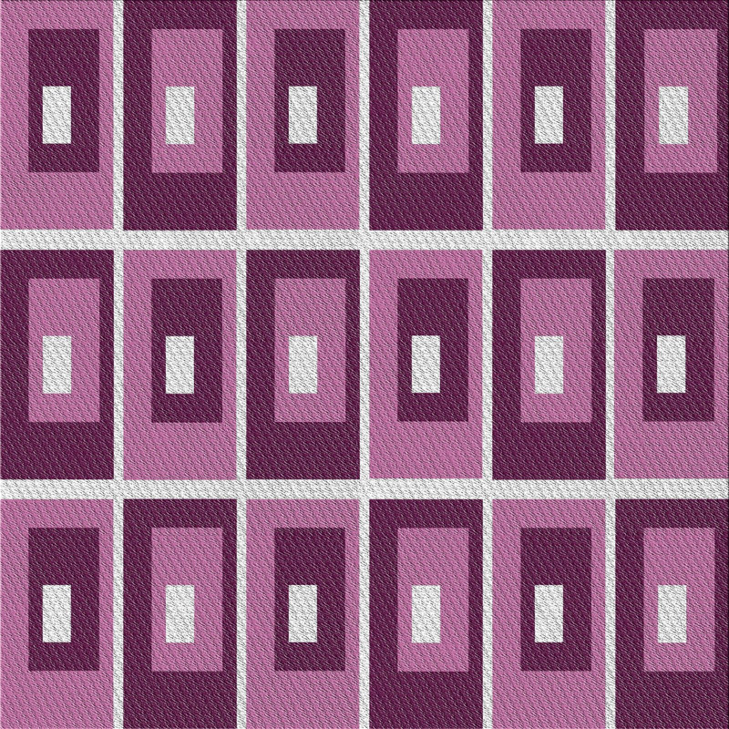 Tapis de zone mauve à motifs, Carré 3 pi
