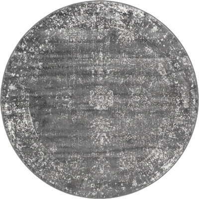 Round Floral Area Rug