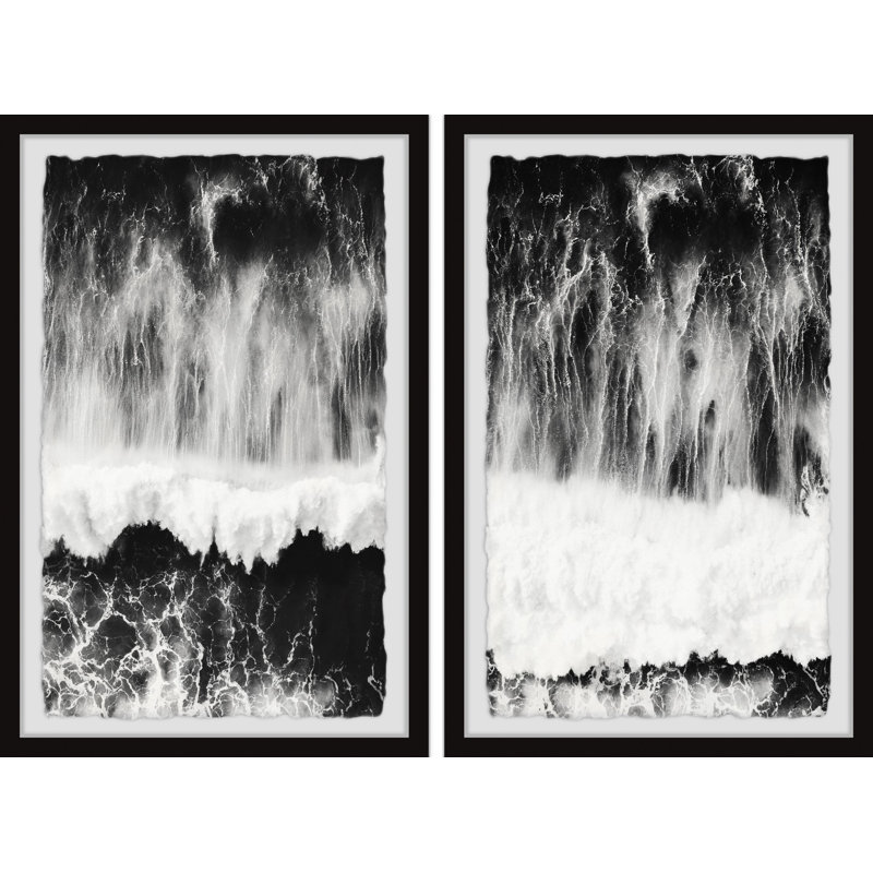 Loyola Chasing Waves by Marmont Hill - 2 Piece Single Picture Frame Print Set, 30cm H x 41cm W