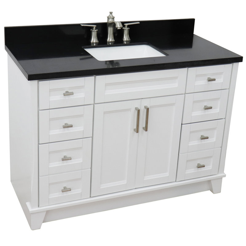 Ensemble de meuble-lavabo simple 49 po Abdikadir, Noir