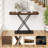 47.4" Rectangular Console Table with Wooden Top and Metal Frame-531496455