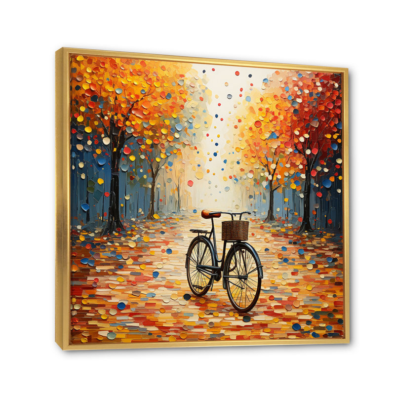 «Pedals», impression sur toile, Cadre flottant doré, H 24 po x l 24 po x P 1 po