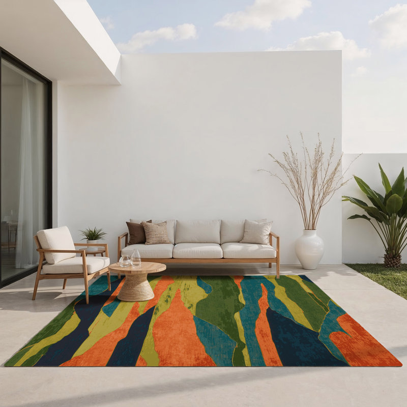 Tapis intérieur et extérieur Terra Pulse, Rectangle 5 pi x 7 pi
