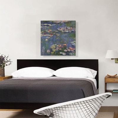 «Water Lilies 1916» par Claude Monet, reproduction d'art sur toile tendue