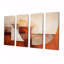«Elemental Brown Triangle - Abstract Collages», art mural 4 pièces-522287470