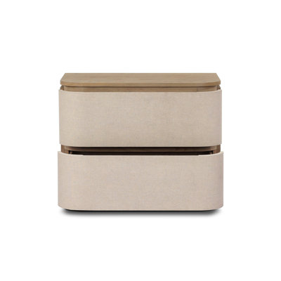 2-Drawer Painted Oak Nightstand