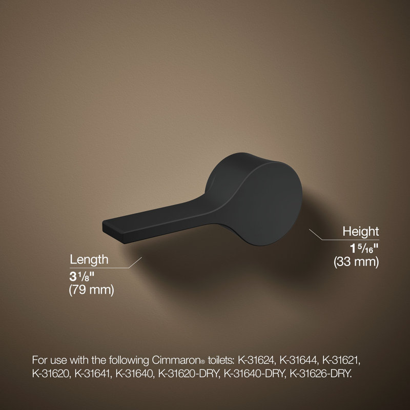 Left-Hand Trip Lever, Matte Black