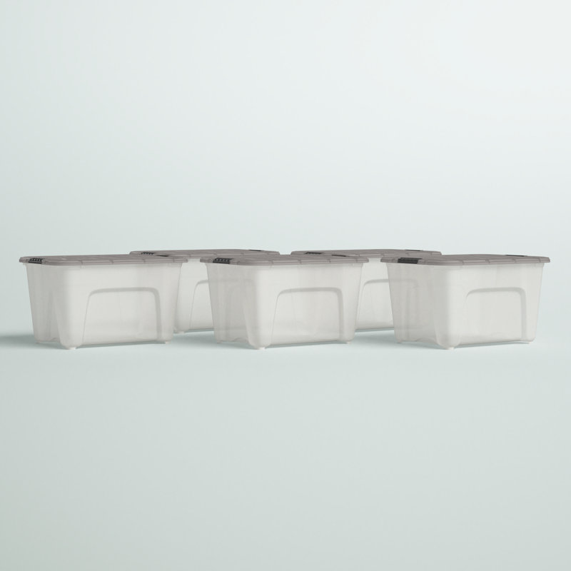 IRIS 54 pte / 13,5 gallons Boîte de rangement en plastique avec couvercle verrouillable transparent, 53