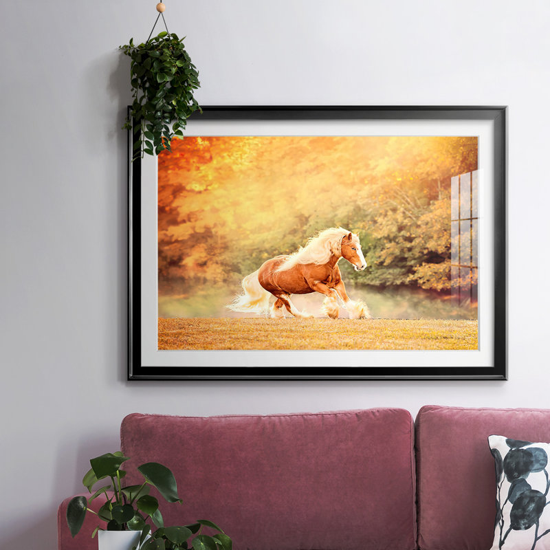 Horse Motion II, reproduction d'art sur papier, H 30 po x l 44 po x P 1,5 po, Noir