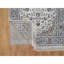 Tapis oriental blanc 2 pi 9 po x 6 pi 5 po, laine et soie, 250 KPSI, tapis Nain avec motif de médaillon de fleurs