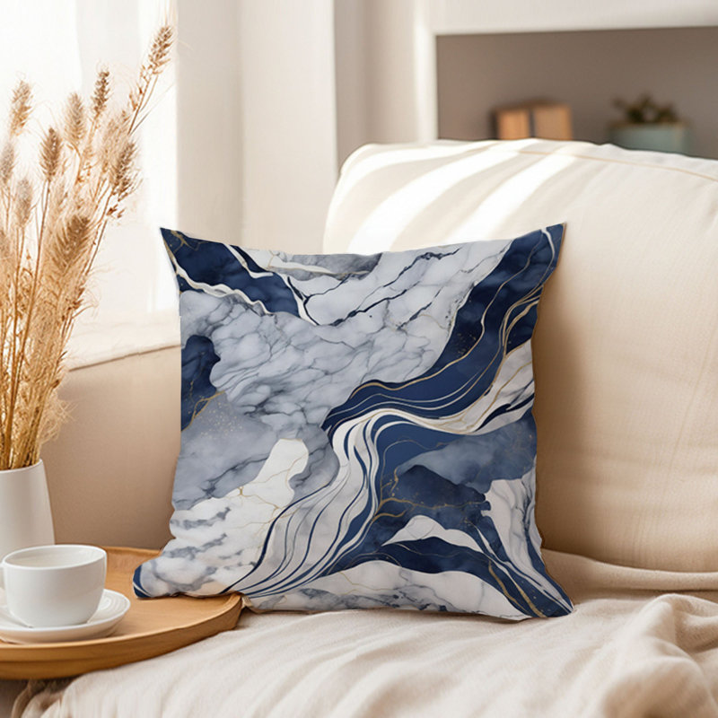Abstract Geode Marble Dream IX Pillow Cover, 18"H x 18"W