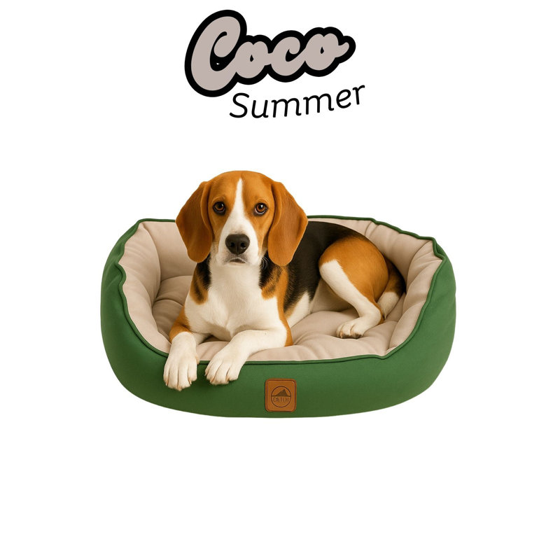 Lit pour animal de compagnie, L 27,6 po x l 23,6 po, Vert