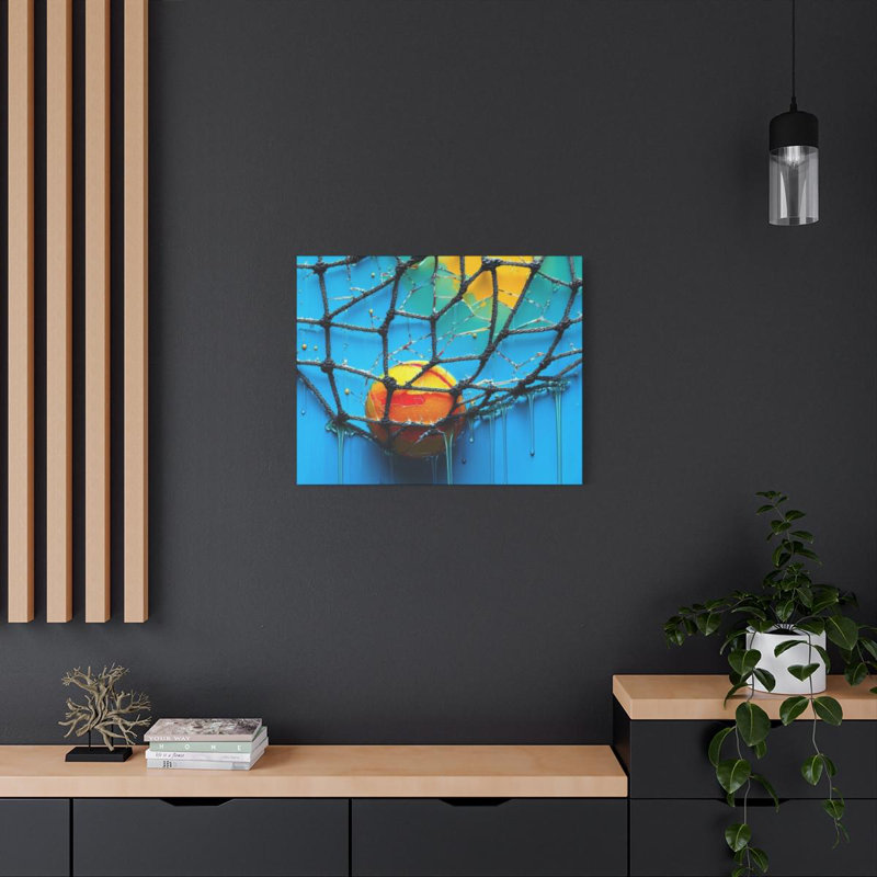 Broken Net Float, Abstract, Canvas Art Print, 24" H x 30" W