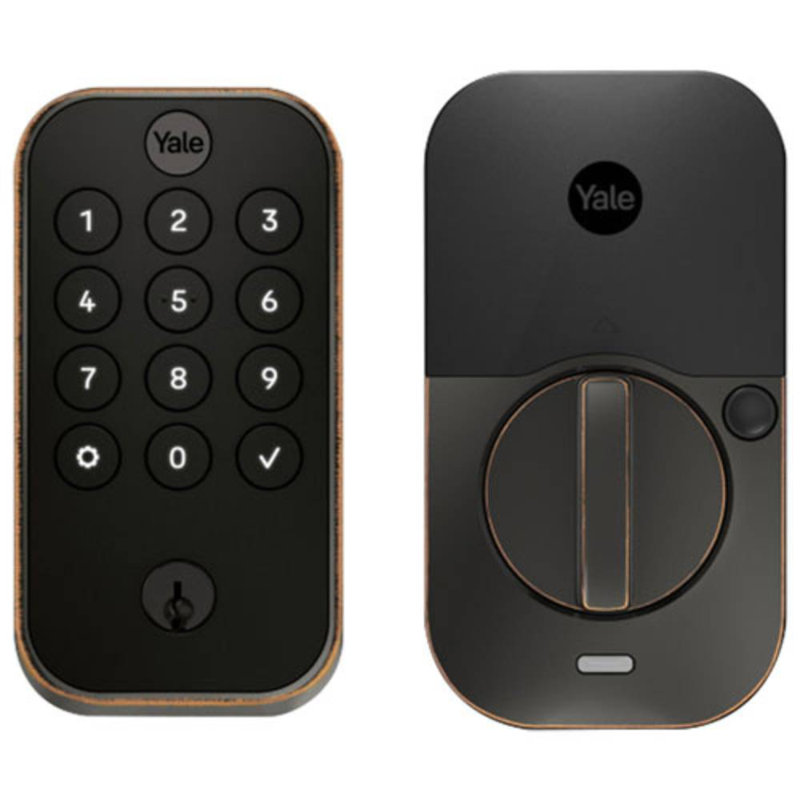 Verrou intelligent Bluetooth Yale Assure Lock 2 avec clavier et verrou, Bronze frotté à l'huile