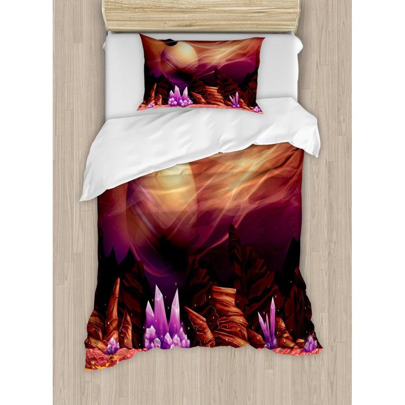 Rustic Polyester Geometric Shapes Duvet Cover