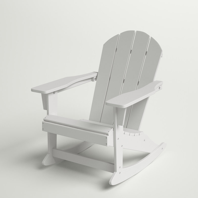 Chaise Adirondack berçante en PEHD Laguna, Blanc