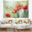 Coquelicots en tapisserie vert clair Floral-28485394
