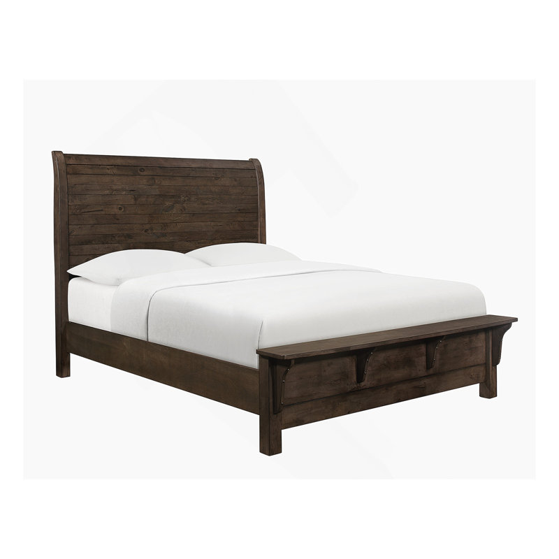 Grand lit-bateau brun Wallace & Bay Verna, Grand lit