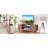 Versatile Rustic TV Stand With Storage Cabinets Wood Console Table TV Console Table With Storage