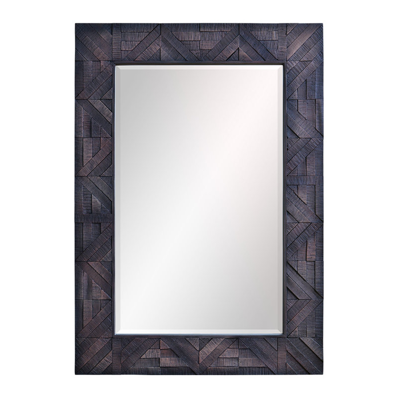 Miroir mural rectangulaire en bois; miroir de salle de bain / meuble-lavabo; miroir mural plat