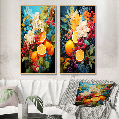 Garden Colors Fruit Harmony - Fruits Wall Art Prints Set Of 2
