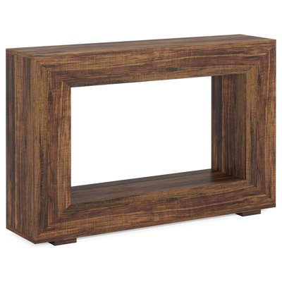 47 Inches Wooden Console Table, Narrow Long Sofa Table for Living Room and Entryway with Rustic Farmhouse Style by Ophelia & Co.