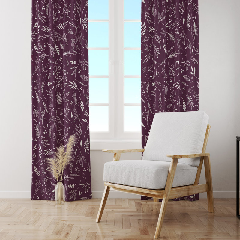Semi Sheer Curtain Pair, 20" W x 82" L