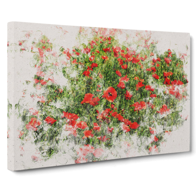 Field of Poppies Vol.2 - Wrapped Canvas, 50cm H x 76cm W x 3cm D