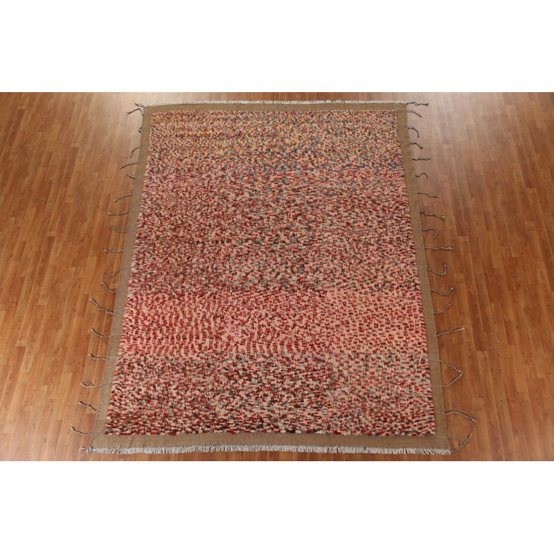 Tapis berbère marocain en laine noué à la main 8 x 11