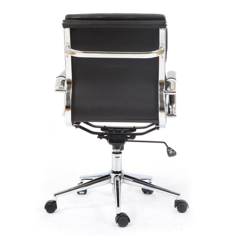Fauteuil de conférence ergonomique en polyuréthane, noir