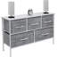 Storage Cube Dresser - Gray White-401422836